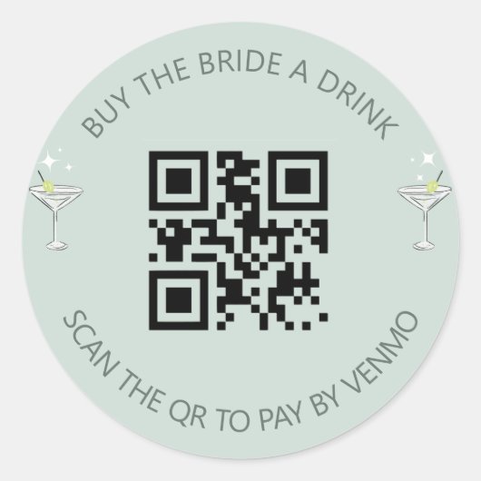 Bikinis & Martinis Bachelorette Drink Sticker (Voorkant)