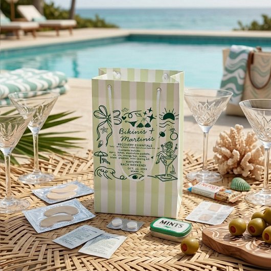 Bikinis & Martinis Bachelorette Party Recovery Kit Klein Cadeauzakje