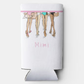 Bikini's & Martinis Bachelorette Party Weekendnaam Seltzer Blikjeskoeler (Achterkant)