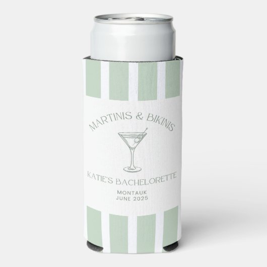 Bikini's & Martinis Bachelorette Seltzer Blikjeskoeler (Seltzer Achterkant)