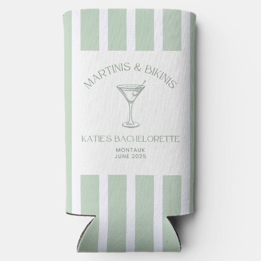 Bikini's & Martinis Bachelorette Seltzer Blikjeskoeler (Achterkant)