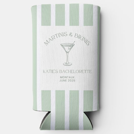 Bikini's & Martinis Bachelorette Seltzer Blikjeskoeler (Voorkant)