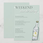 Bikini's & Martini's Bachelorette Weekend Itinerar Kaart (Voorkant / Achterkant)