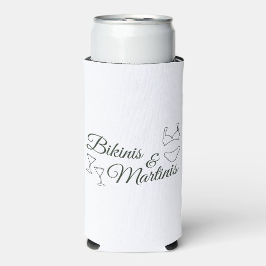 Bikinis & Martinis Bachelorette Weekend Seltzer Blikjeskoeler (Seltzer Voorkant)