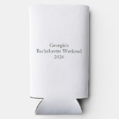 Bikinis & Martinis Bachelorette Weekend Seltzer Blikjeskoeler (Achterkant)