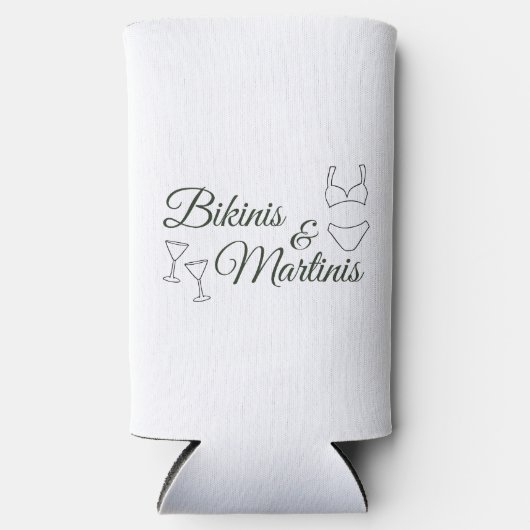 Bikinis & Martinis Bachelorette Weekend Seltzer Blikjeskoeler (Voorkant)