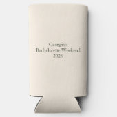 Bikinis & Martinis Bachelorette Weekend Seltzer Blikjeskoeler (Achterkant)