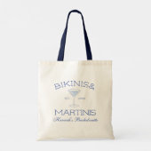 Bikini's & Martinis Beach Vrijgezellenfeest Tote Bag (Achterkant)