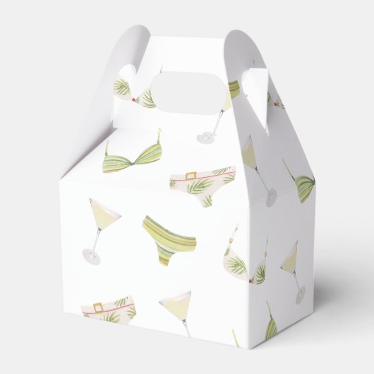 Bikinis & Martinis Bruidsfeest Borrel Bedankdoosjes (Achterkant)