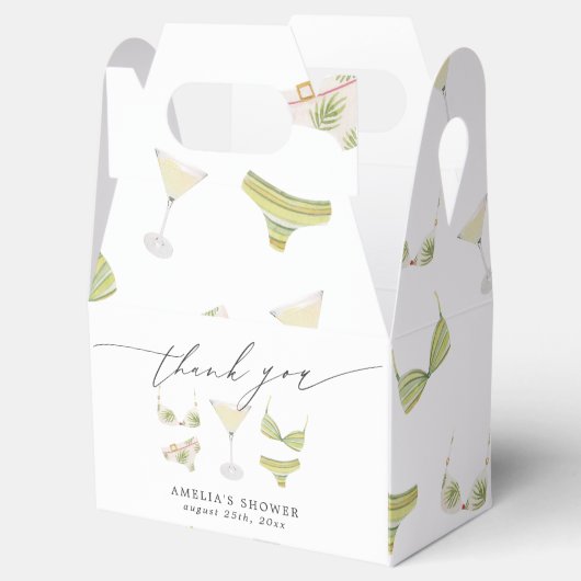 Bikinis & Martinis Bruidsfeest Borrel Bedankdoosjes (Geopend)