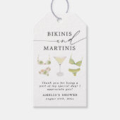 Bikinis & Martinis Bruidsfeest Borrel Bruid Cadeaulabel (Voorkant)