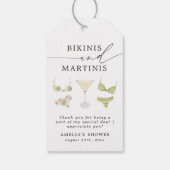 Bikinis & Martinis Bruidsfeest Borrel Bruid Cadeaulabel (Achterkant)