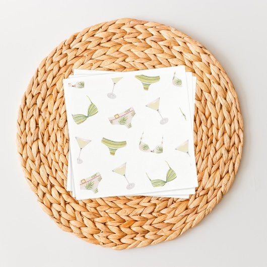 Bikinis & Martinis Bruidsfeest Jonggezellenfeest Servet