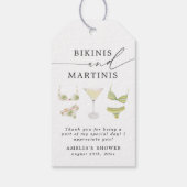 Bikinis & Martinis Bruidsmeisje Uitnodiging Cadeaulabel (Achterkant)