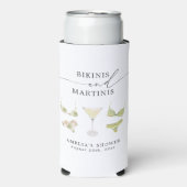 Bikinis & Martinis Bruiloft Feestje Bachelorette Seltzer Blikjeskoeler (Seltzer Voorkant)