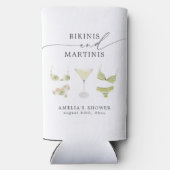 Bikinis & Martinis Bruiloft Feestje Bachelorette Seltzer Blikjeskoeler (Achterkant)