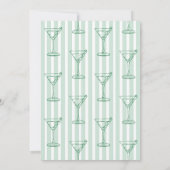 Bikini's & Martinis Groene Bachelorette Kaart (Achterkant)