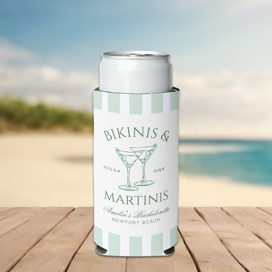 Bikini's & Martinis Groene Bachelorette Seltzer Blikjeskoeler