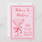 Bikini's & Martinis Hand getrokken Bachelorette We Kaart (Voorkant)