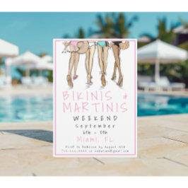 Bikinis & Martinis Meisjes Weekend Strand Meisjesr Kaart