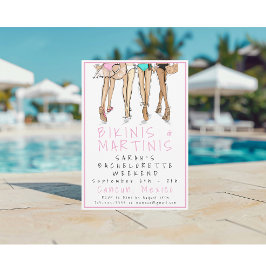 Bikinis & Martinis Meisjesuitje Weekend Kaart
