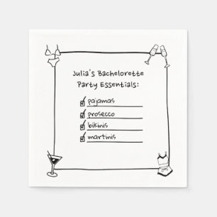 Bikini's, Martini's, Pyjama's, Prosecco Bacheloret Servet