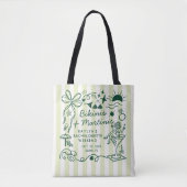 Bikinis & Martinis Strand Bruidsfeest Uitnodiging  Tote Bag (Voorkant)