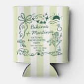 Bikinis & Martinis Strand Bruidsfeestcadeautje Blikjeskoeler (Voorkant)