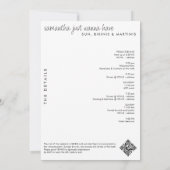 Bikini's & Martinis Tropisch zwembad Hen Bachelore Kaart (Achterkant)