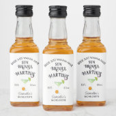 Bikini's & Martinis Tropisch zwembad Hen Bachelore Likeurfles Etiket (Flessen)