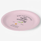 Bikinis & Martinis Tropisch Zwembad Hen Bacheloret Papieren Bordje (Gekanteld)