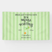 Bikinis & Martinis Tropisch Zwembad Hen Dochteruit Spandoek (Horizontaal)