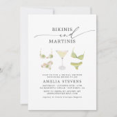 Bikini's & Martinis Vrijgezellenfeest Bachelorette Kaart (Voorkant)