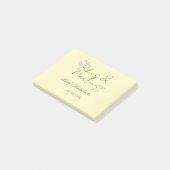 Bikini's & Martinis vrijgezellenfeest geel retro Post-it® Notes (Schuin)