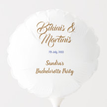 bikinis & martinis vrijgezellenfeest naam bruin 