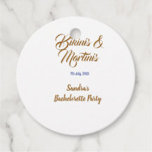 bikinis & martinis vrijgezellenfeest naam bruin 