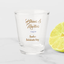 bikinis & martinis vrijgezellenfeest naam bruin 