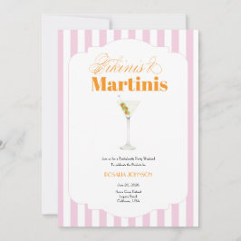 Bikinis & Martinis vrijgezellenfeest (Roze & Oranj Kaart