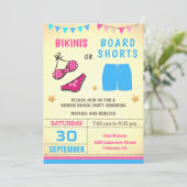 Bikinis of Board Shorts Geslacht Partij Kaart (Staand voorkant)