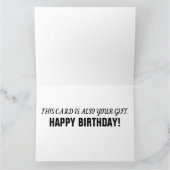 BIKINKI GIRL OVERGEPUSIZEERDE BIRTHDAY KAART VOOR  (Binnen)