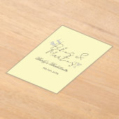 Bikins & Martinis bachelorette party yellow retro Acryl Uitnodigingen (Laagn)