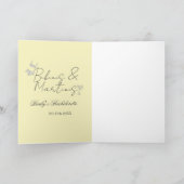 Bikins & Martinis bachelorette party yellow retro Kaart (Binnen)