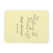 Bikins & Martinis bachelorette party yellow retro Magneet (Horizontaal)