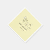 Bikins & Martinis bachelorette party yellow retro Servet (Hoek)