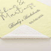 Bikins & Martinis bachelorette party yellow retro Sherpa Deken (3/4)