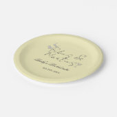 Bikins & Martinis vrijgezellenfeest geel retro Papieren Bordje (Gekanteld)