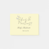 Bikins & Martinis vrijgezellenfeest geel retro Post-it® Notes (Voorkant)