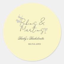 Bikins & Martinis vrijgezellenfeest geel retro