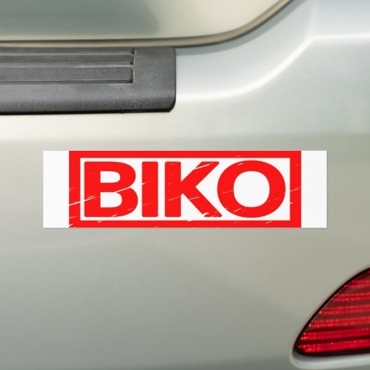 Biko Stamp Bumpersticker (Op auto)