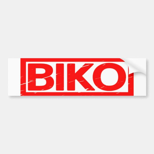 Biko Stamp Bumpersticker (Voorkant)
